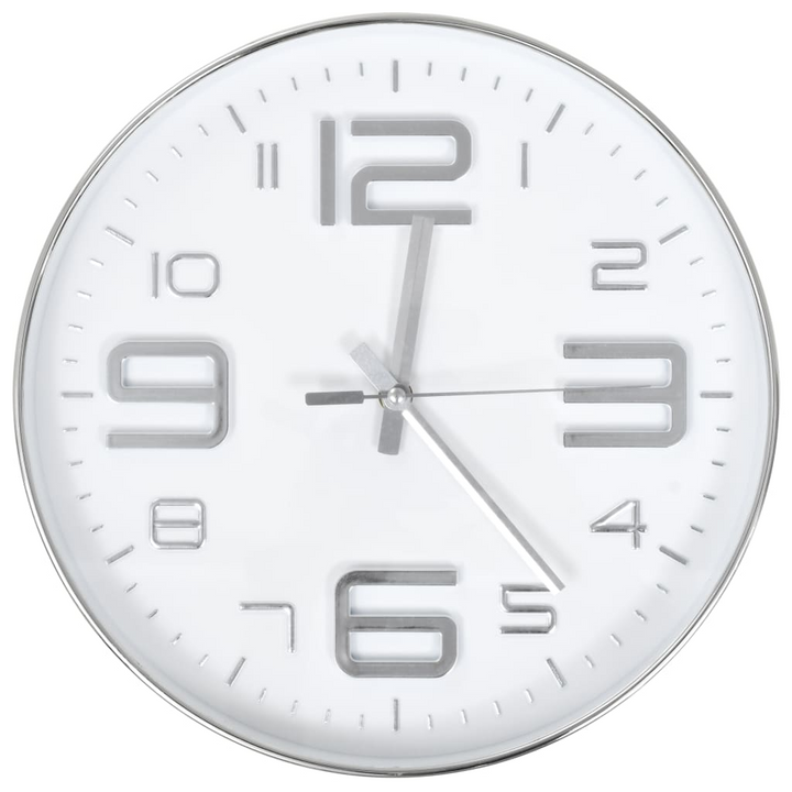 Elegant Silver Wall Clock - Modern Design, Easy-to-Read, Durable Frame - Premium  from Home Treasures - Just £27.99! Shop now at Home Treasures