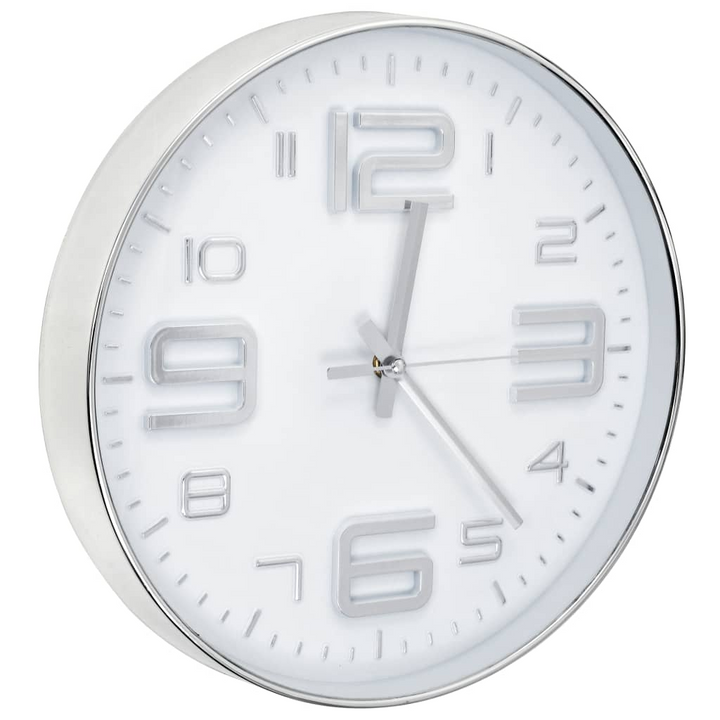 Elegant Silver Wall Clock - Modern Design, Easy-to-Read, Durable Frame - Premium  from Home Treasures - Just £27.99! Shop now at Home Treasures