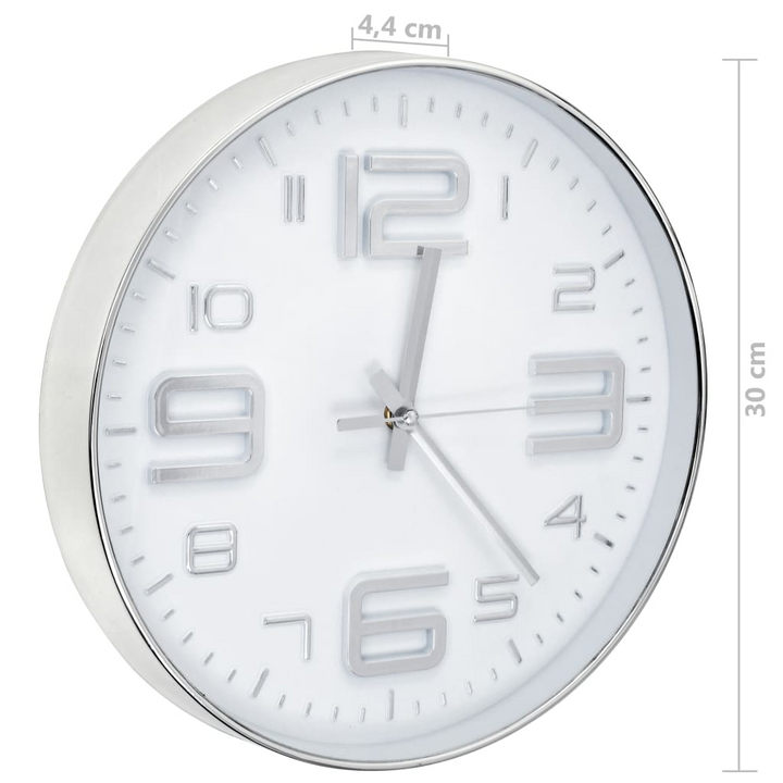 Elegant Silver Wall Clock - Modern Design, Easy-to-Read, Durable Frame - Premium  from Home Treasures - Just £27.99! Shop now at Home Treasures