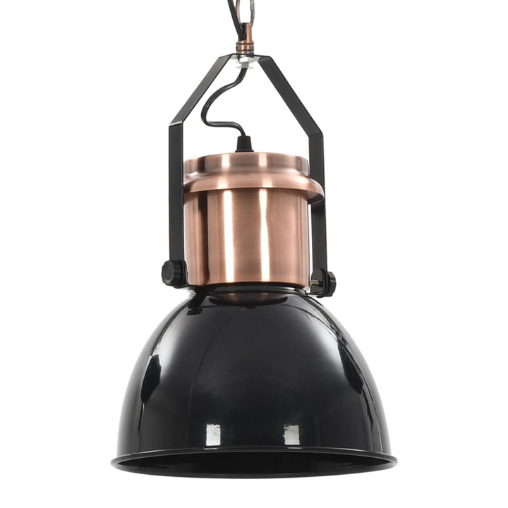 Modern Black Round Pendant Ceiling Lamp Set, 2 pcs - Stylish E27 Metal Lighting Fixtures for Home & Commercial Spaces - Premium  from Home Treasures - Just £99.99! Shop now at Home Treasures