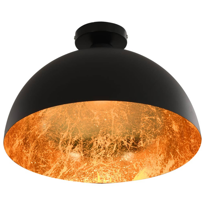 Elegant Ceiling Lamps - Set of 2 in Black and Gold, Semi-Spherical Design, E27 Socket - Premium  from Home Treasures - Just £81.99! Shop now at Home Treasures