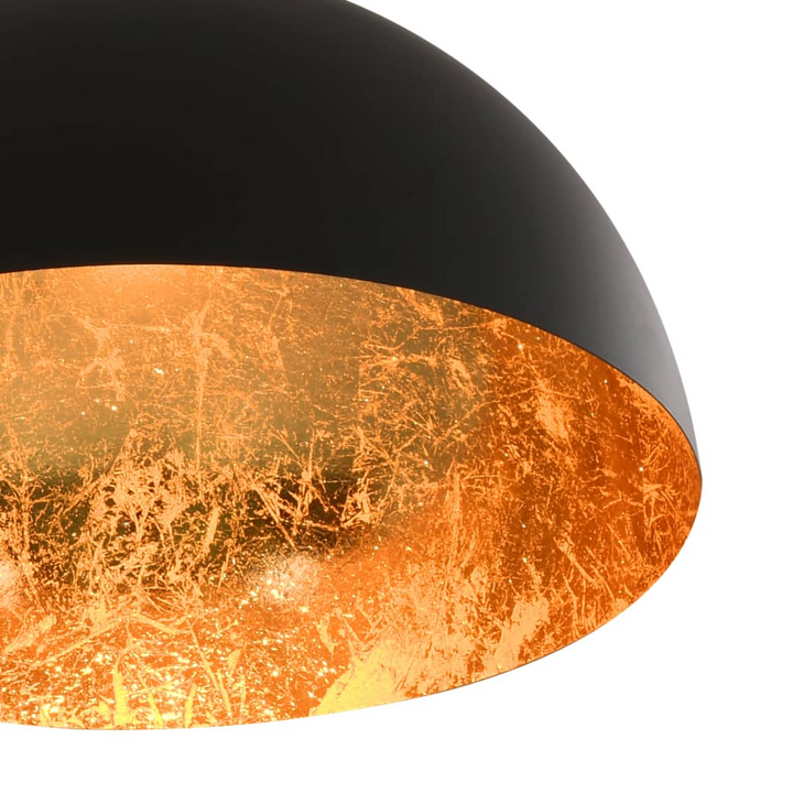 Elegant Ceiling Lamps - Set of 2 in Black and Gold, Semi-Spherical Design, E27 Socket - Premium  from Home Treasures - Just £81.99! Shop now at Home Treasures