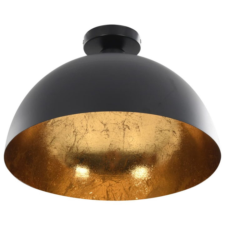 Elegant Ceiling Lamps - Set of 2 in Black and Gold, Semi-Spherical Design, E27 Socket - Premium  from Home Treasures - Just £81.99! Shop now at Home Treasures