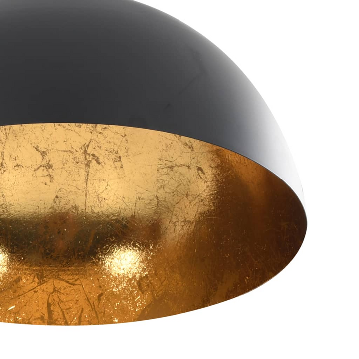 Elegant Ceiling Lamps - Set of 2 in Black and Gold, Semi-Spherical Design, E27 Socket - Premium  from Home Treasures - Just £81.99! Shop now at Home Treasures