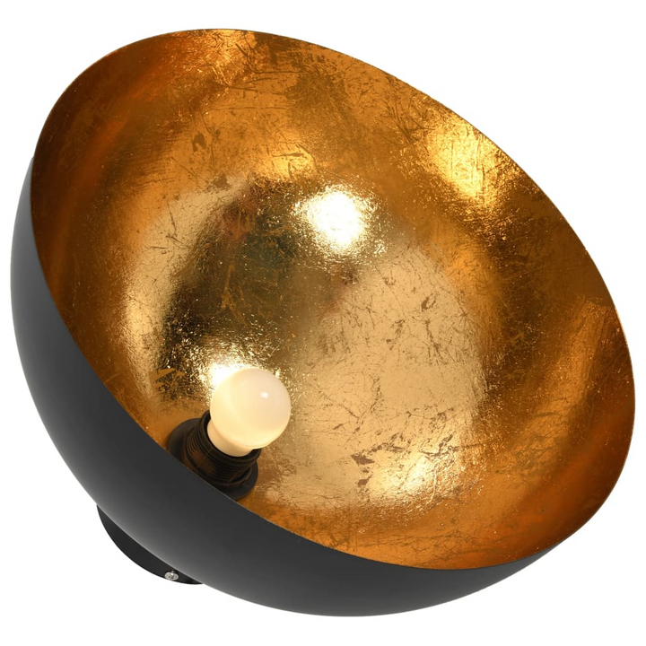 Elegant Ceiling Lamps - Set of 2 in Black and Gold, Semi-Spherical Design, E27 Socket - Premium  from Home Treasures - Just £81.99! Shop now at Home Treasures