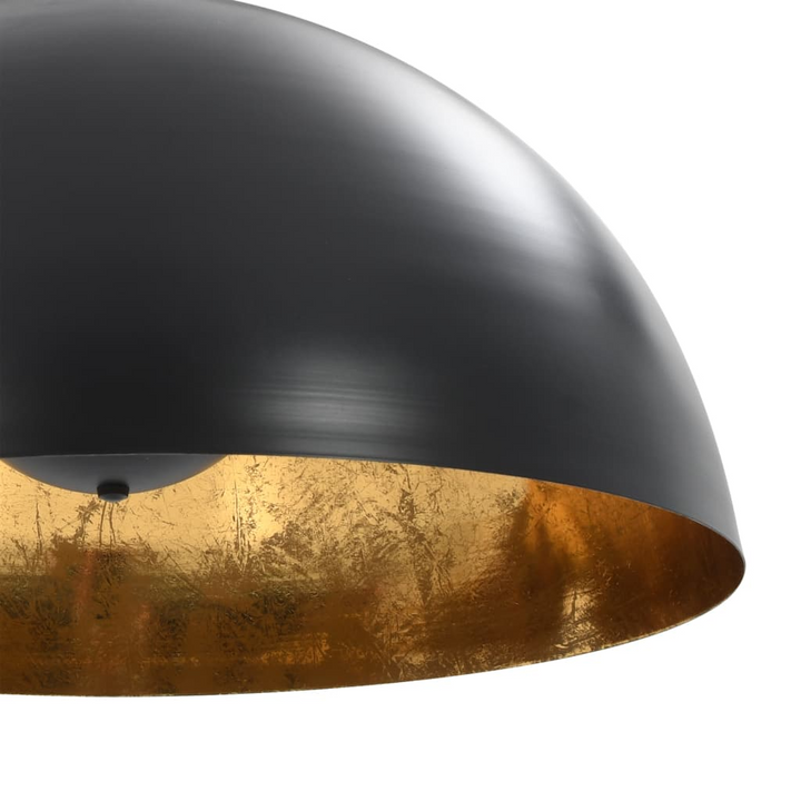 Elegant Black and Gold Semi-Spherical Ceiling Lamps - Set of 2 (50 cm, E27) - Premium  from Home Treasures - Just £160.99! Shop now at Home Treasures