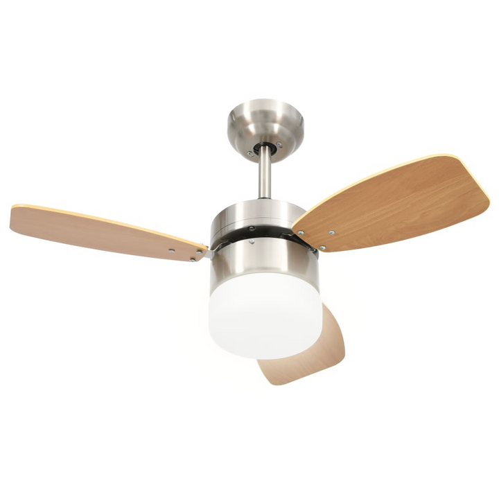 Stylish Ceiling Fan with Light and Remote Control - 76 cm Light Brown | Energy-Efficient & Modern Design - Premium  from Home Treasures - Just £142.99! Shop now at Home Treasures