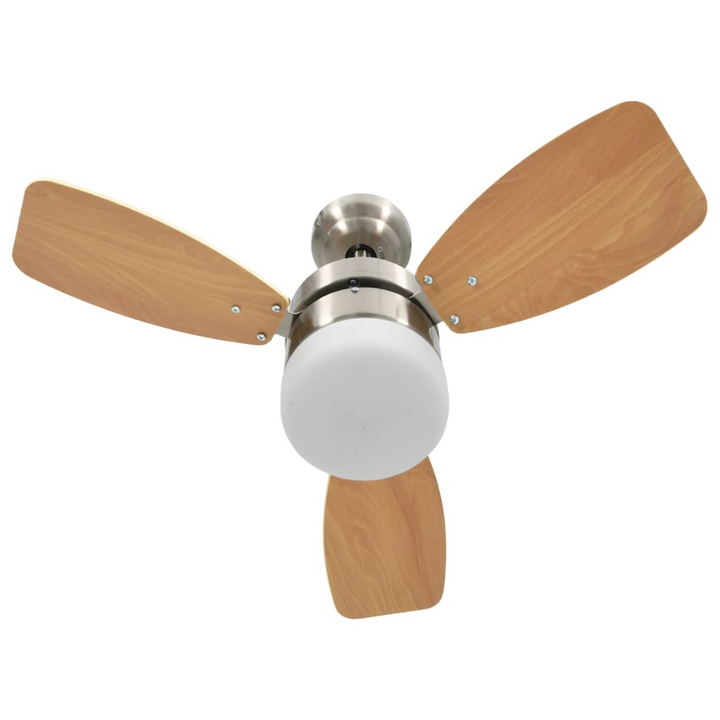 Stylish Ceiling Fan with Light and Remote Control - 76 cm Light Brown | Energy-Efficient & Modern Design - Premium  from Home Treasures - Just £142.99! Shop now at Home Treasures