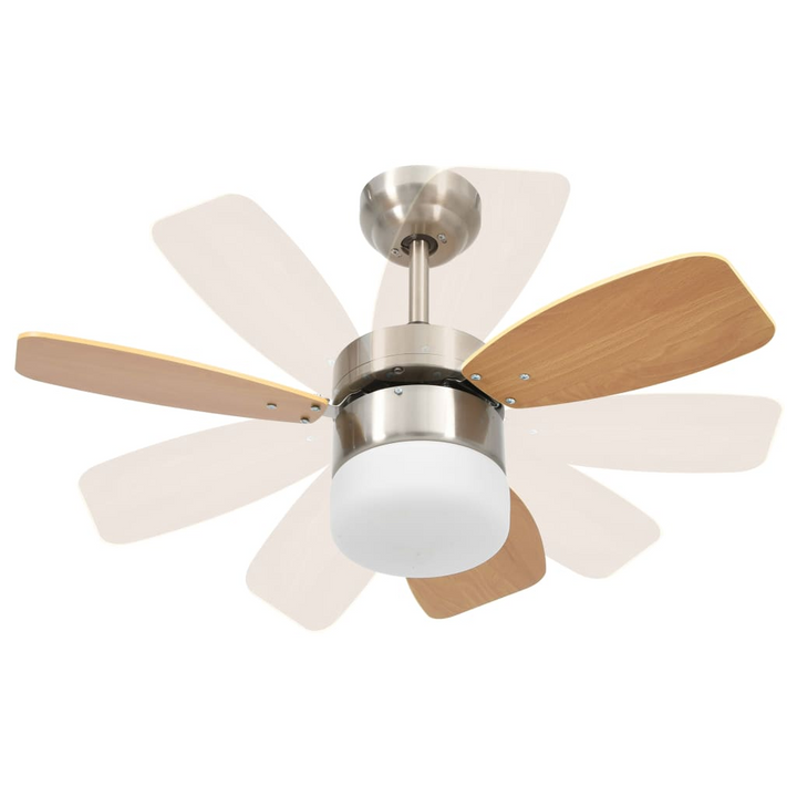 Stylish Ceiling Fan with Light and Remote Control - 76 cm Light Brown | Energy-Efficient & Modern Design - Premium  from Home Treasures - Just £142.99! Shop now at Home Treasures