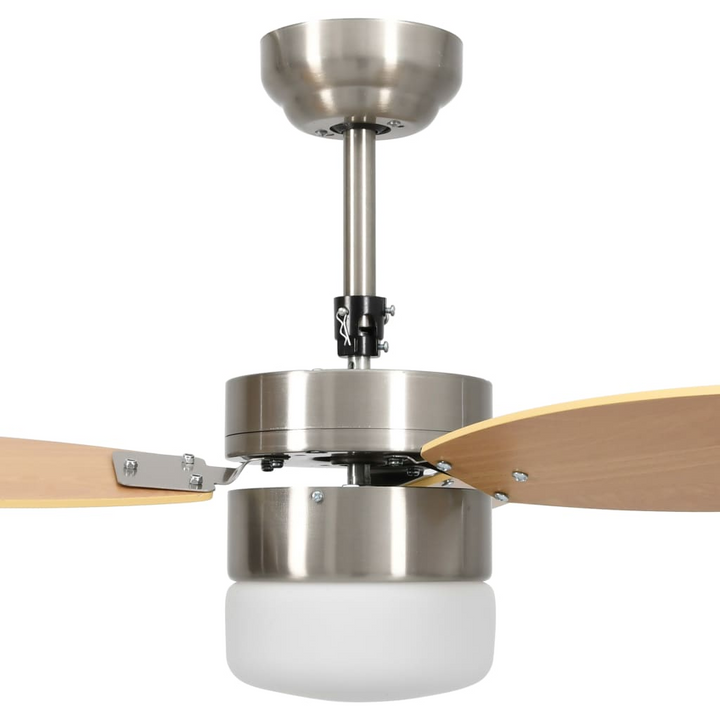 Stylish Ceiling Fan with Light and Remote Control - 76 cm Light Brown | Energy-Efficient & Modern Design - Premium  from Home Treasures - Just £142.99! Shop now at Home Treasures