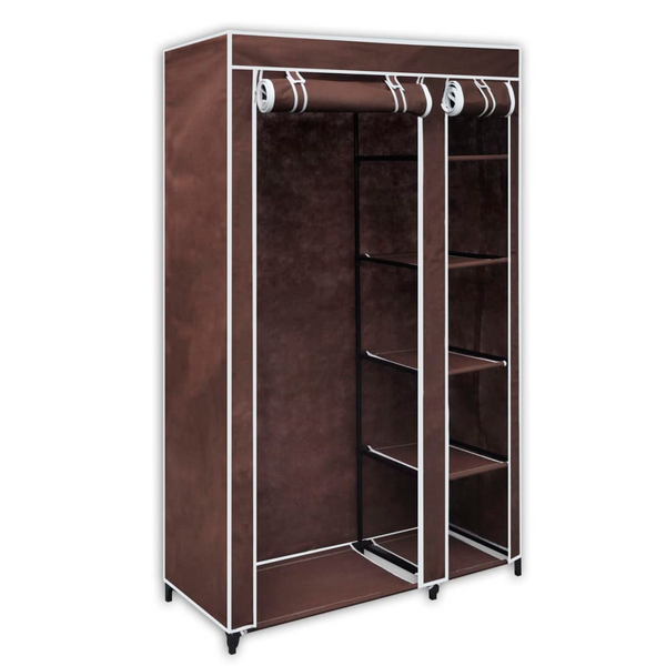 Fabric Wardrobe in Brown - Durable, Spacious, and Portable Storage Solution - Premium  from Home Treasures - Just £49.99! Shop now at Home Treasures