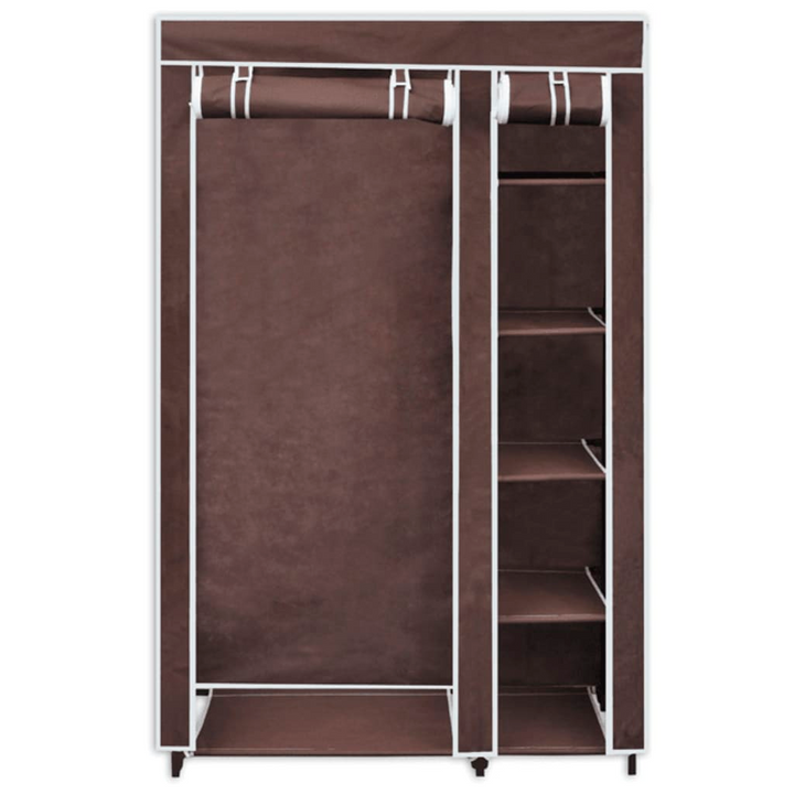 Fabric Wardrobe in Brown - Durable, Spacious, and Portable Storage Solution - Premium  from Home Treasures - Just £49.99! Shop now at Home Treasures