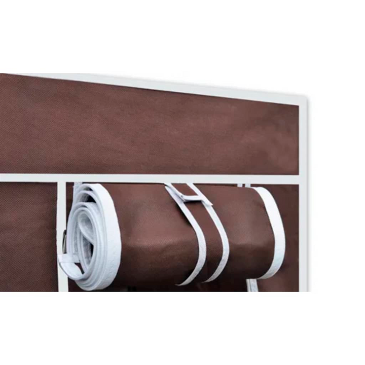 Fabric Wardrobe in Brown - Durable, Spacious, and Portable Storage Solution - Premium  from Home Treasures - Just £49.99! Shop now at Home Treasures