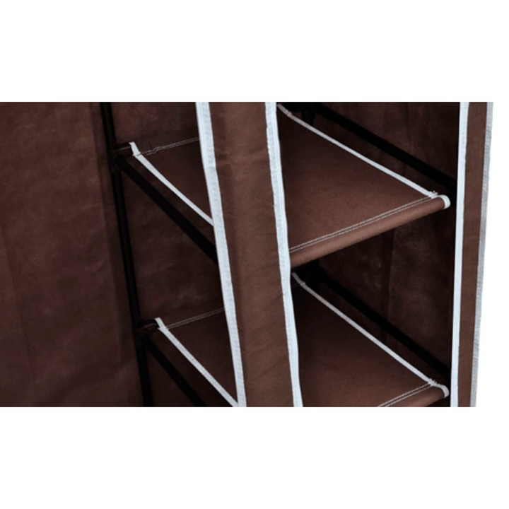 Fabric Wardrobe in Brown - Durable, Spacious, and Portable Storage Solution - Premium  from Home Treasures - Just £49.99! Shop now at Home Treasures