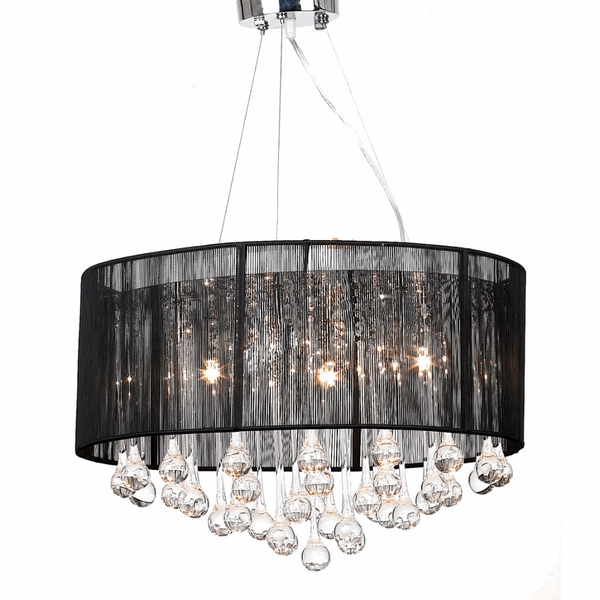 Elegant Black Chandelier with 85 Crystals - Luxurious Lighting Fixture for Home & Commercial Spaces - Premium  from Home Treasures - Just £115.99! Shop now at Home Treasures