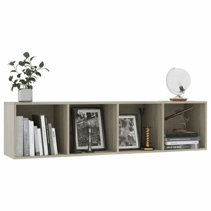 Versatile Sonoma Oak Book Cabinet/TV Cabinet - 143x30x36cm | Stylish & Durable Storage Solution - Premium  from Home Treasures - Just £52.99! Shop now at Home Treasures