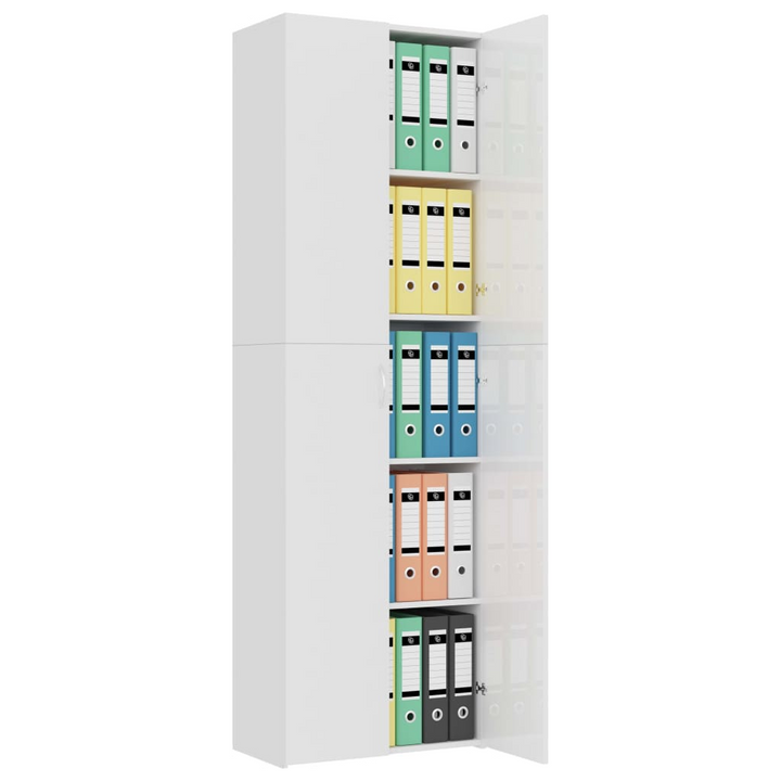 Office Cabinet High Gloss White 60x32x190 cm Engineered Wood - Premium  from Home Treasures - Just £191.99! Shop now at Home Treasures