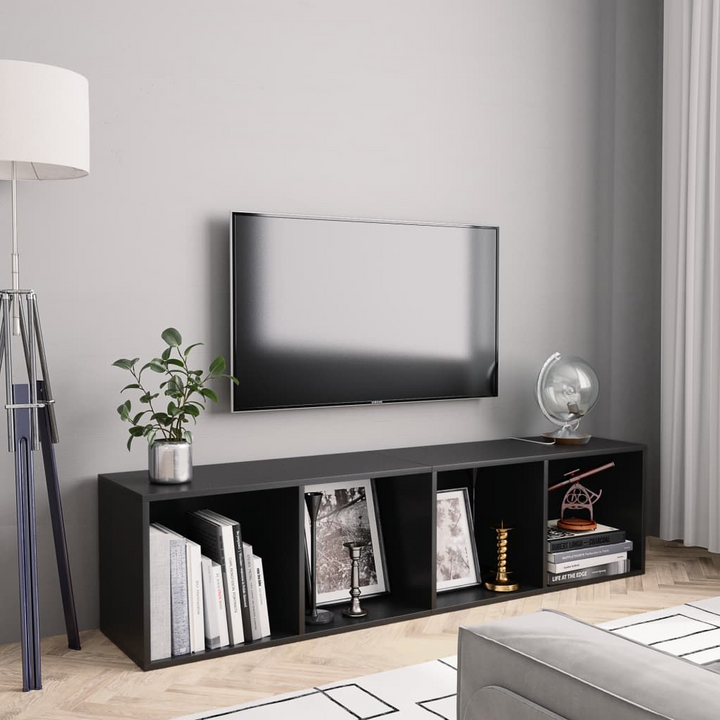 Sleek Black Book Cabinet/TV Cabinet - Versatile Storage Solution for Modern Homes - Premium  from Home Treasures - Just £68.99! Shop now at Home Treasures