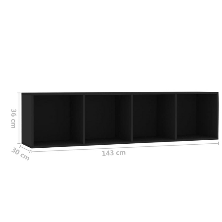 Sleek Black Book Cabinet/TV Cabinet - Versatile Storage Solution for Modern Homes - Premium  from Home Treasures - Just £68.99! Shop now at Home Treasures