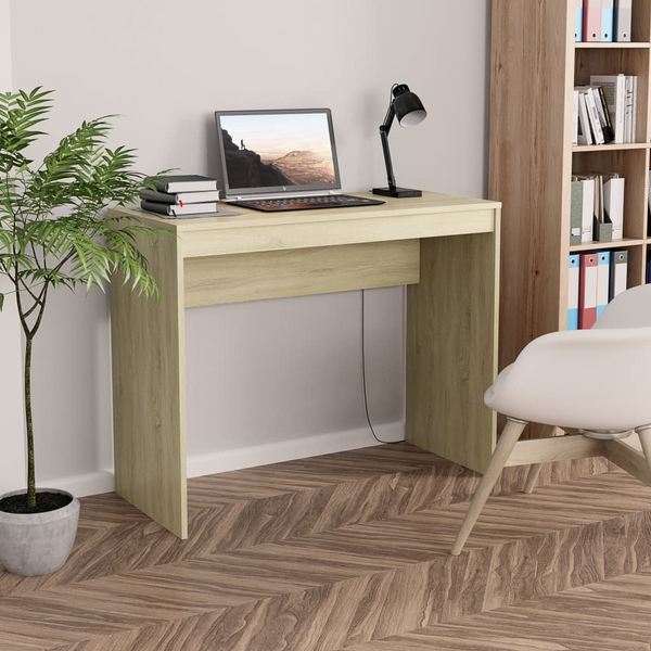 Sleek Sonoma Oak Work Desk - 90x40x72cm Engineered Wood - Modern & Durable Workspace - Premium  from Home Treasures - Just £41.99! Shop now at Home Treasures