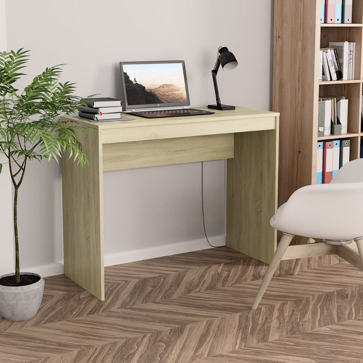 Sleek Sonoma Oak Work Desk - 90x40x72cm Engineered Wood - Modern & Durable Workspace - Premium  from Home Treasures - Just £41.99! Shop now at Home Treasures