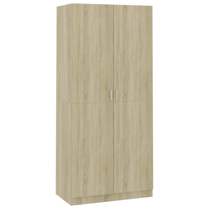 Stylish and Durable Two Door Wardrobe in Sonoma Oak Finish - 90 x 52 x 200 cm - Premium  from Home Treasures - Just £184.99! Shop now at Home Treasures