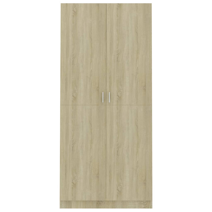 Stylish and Durable Two Door Wardrobe in Sonoma Oak Finish - 90 x 52 x 200 cm - Premium  from Home Treasures - Just £184.99! Shop now at Home Treasures