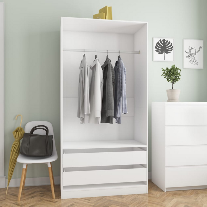 Sturdy and Chic Open Wardrobe (White) - 100 x 50 x 200 cm | Perfect Storage Solution for Clothes & Accessories - Premium  from Home Treasures - Just £205.99! Shop now at Home Treasures