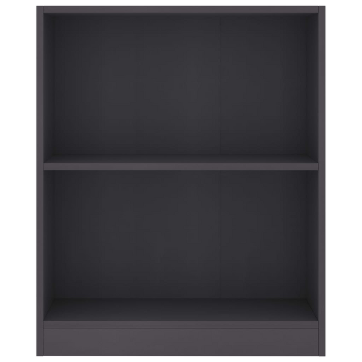 Stylish Grey Bookshelf - 2-Layer Design, 60 x 24 x 74.5 cm - Durable & Versatile Storage Solution for Home & Office - Premium  from Home Treasures - Just £45.99! Shop now at Home Treasures