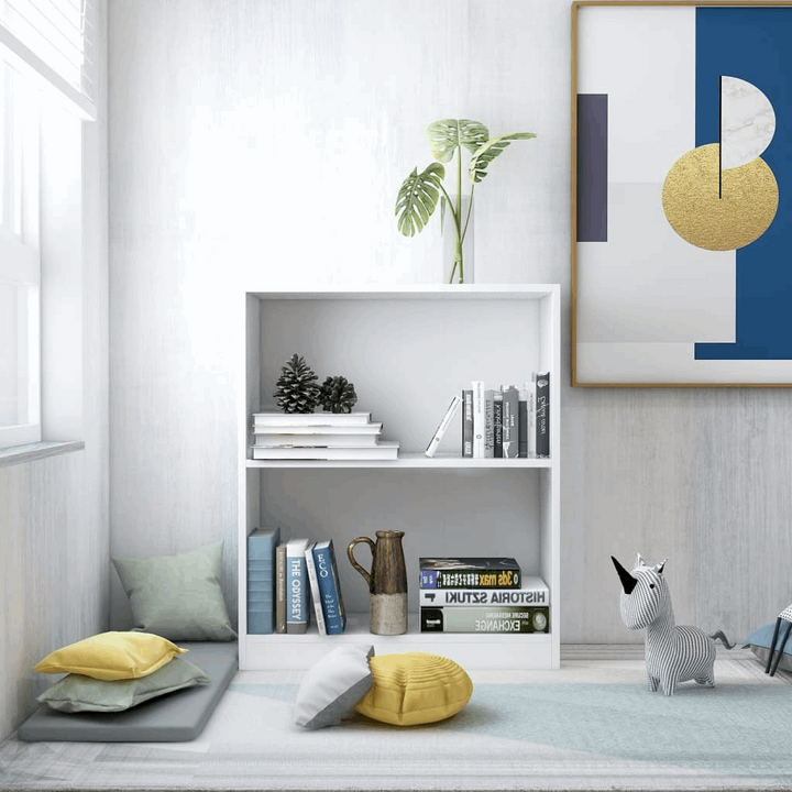 Modern White Bookshelf - Compact & Functional | 60 x 24 x 74.5cm | Enhance Your Living Space - Premium  from Home Treasures - Just £40.99! Shop now at Home Treasures