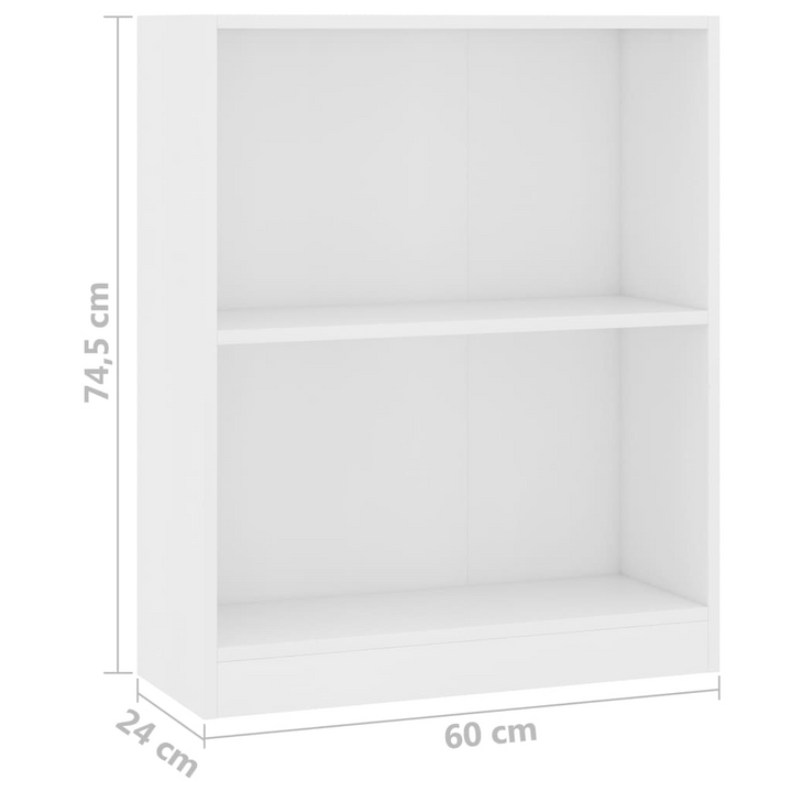 Modern White Bookshelf - Compact & Functional | 60 x 24 x 74.5cm | Enhance Your Living Space - Premium  from Home Treasures - Just £40.99! Shop now at Home Treasures