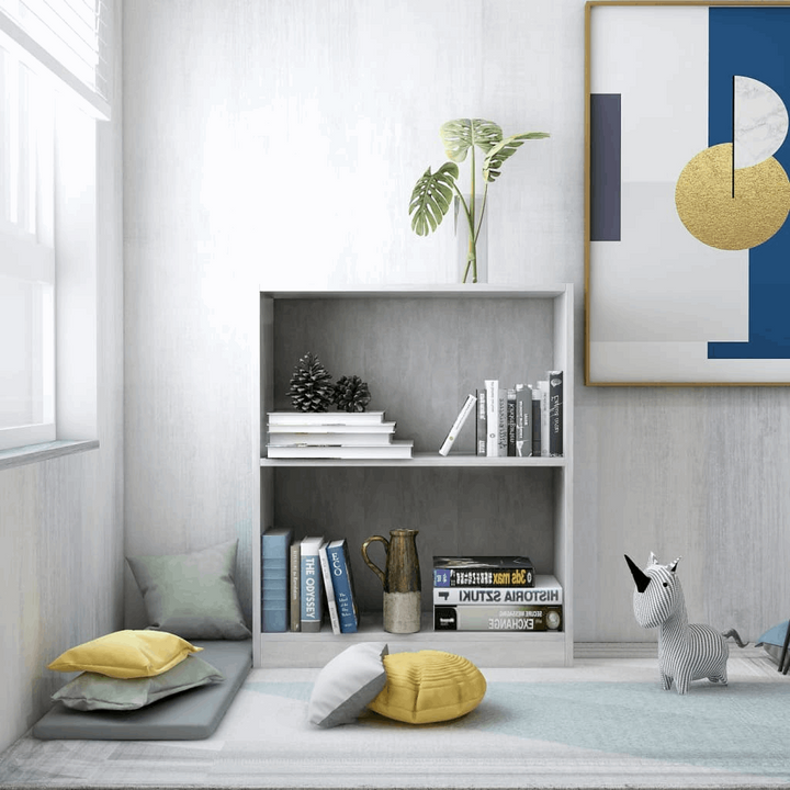 Modern Concrete Grey Bookshelf - 60 x 24 x 74.5 cm - Stylish & Functional Storage Solution - Premium  from Home Treasures - Just £29.99! Shop now at Home Treasures