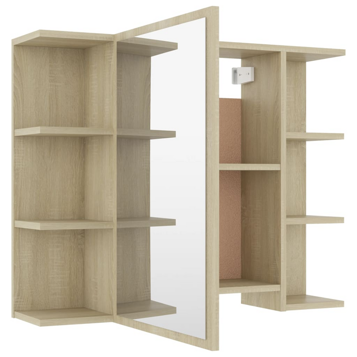 Sonoma Oak Bathroom Mirror Cabinet - Stylish & Functional Storage Solution | 80 x 20.5 x 64 cm - Premium Furniture from Home Treasures - Just £73.99! Shop now at Home Treasures