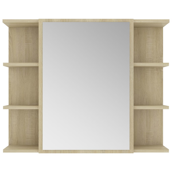 Sonoma Oak Bathroom Mirror Cabinet - Stylish & Functional Storage Solution | 80 x 20.5 x 64 cm - Premium Furniture from Home Treasures - Just £73.99! Shop now at Home Treasures