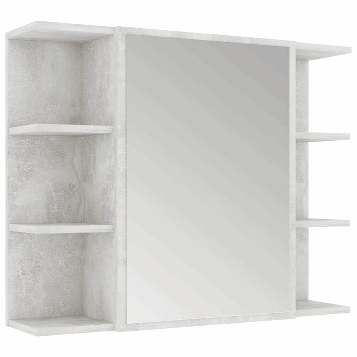 Modern Bathroom Mirror Cabinet in Concrete Grey - 80 x 20.5 x 64cm | Stylish Storage Solution - Premium  from Home Treasures - Just £81.99! Shop now at Home Treasures