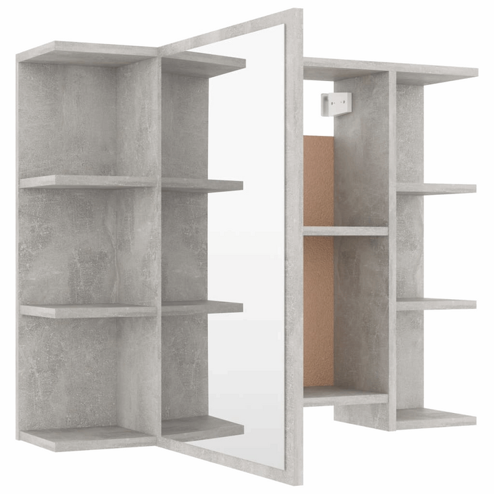 Modern Bathroom Mirror Cabinet in Concrete Grey - 80 x 20.5 x 64cm | Stylish Storage Solution - Premium  from Home Treasures - Just £81.99! Shop now at Home Treasures