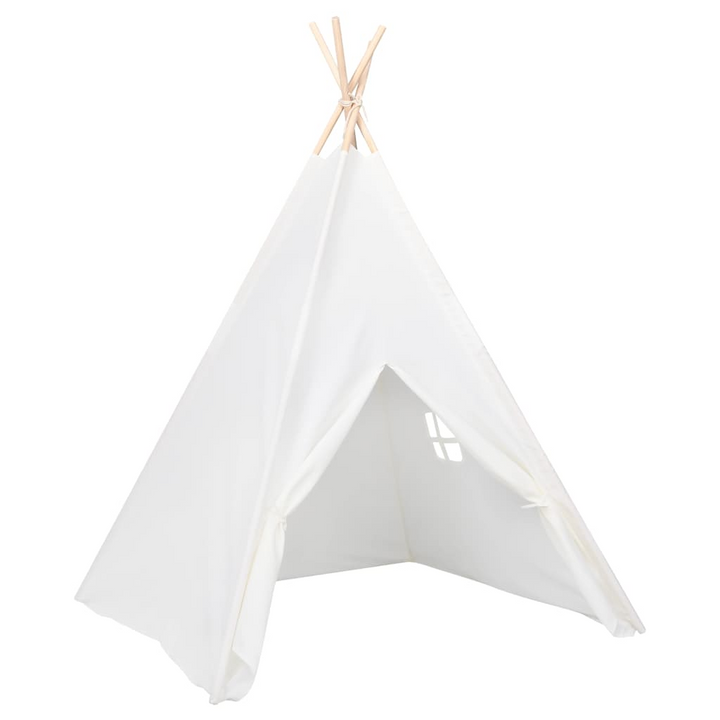 Children's Teepee Tent with Carry Bag - Durable Peach Skin Fabric, White, 120x120x150 cm - Premium  from Home Treasures - Just £43.99! Shop now at Home Treasures