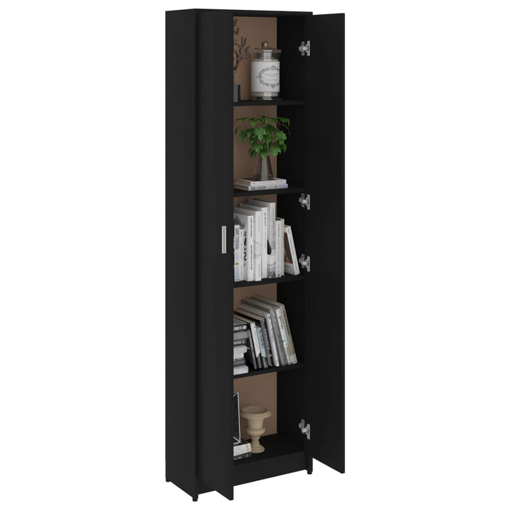 Sleek Hallway Wardrobe in Black - Compact & Stylish 55 x 25 x 189 cm Storage Solution - Premium  from Home Treasures - Just £111.99! Shop now at Home Treasures