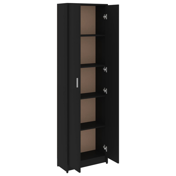 Sleek Hallway Wardrobe in Black - Compact & Stylish 55 x 25 x 189 cm Storage Solution - Premium  from Home Treasures - Just £111.99! Shop now at Home Treasures