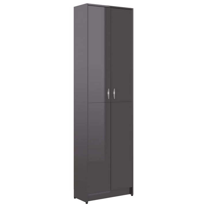 Stylish High Gloss Grey Hallway Wardrobe – 55 x 25 x 189cm - Ample Storage & Modern Design - Premium  from Home Treasures - Just £148.99! Shop now at Home Treasures