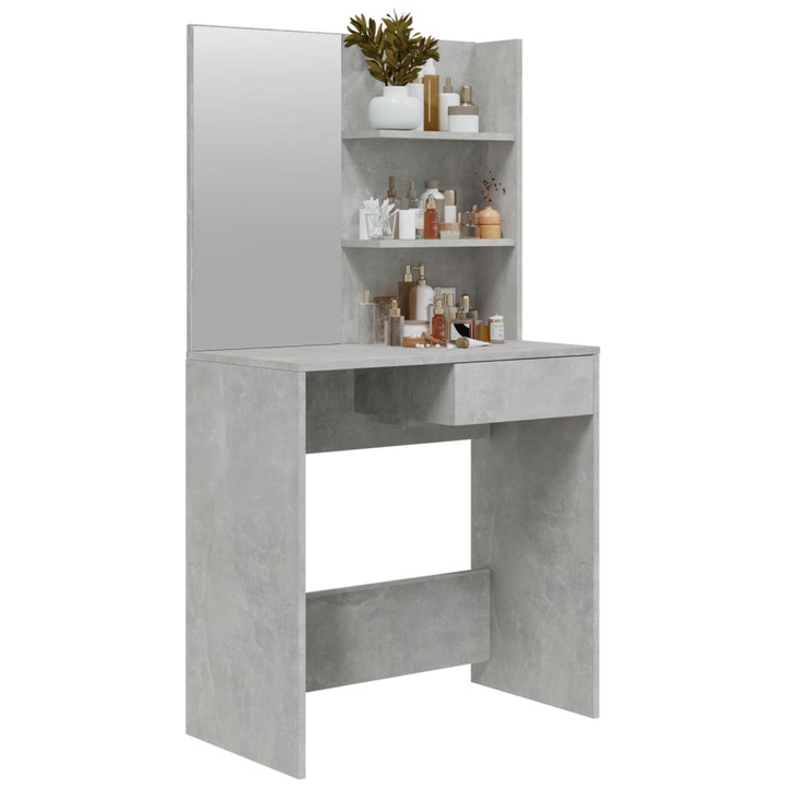 Dressing Table with Mirror Concrete Grey 74.5x40x141 cm - Premium  from Home Treasures - Just £71.99! Shop now at Home Treasures