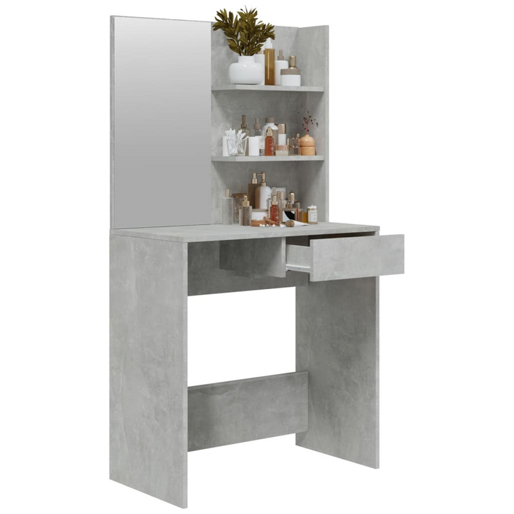 Dressing Table with Mirror Concrete Grey 74.5x40x141 cm - Premium  from Home Treasures - Just £71.99! Shop now at Home Treasures