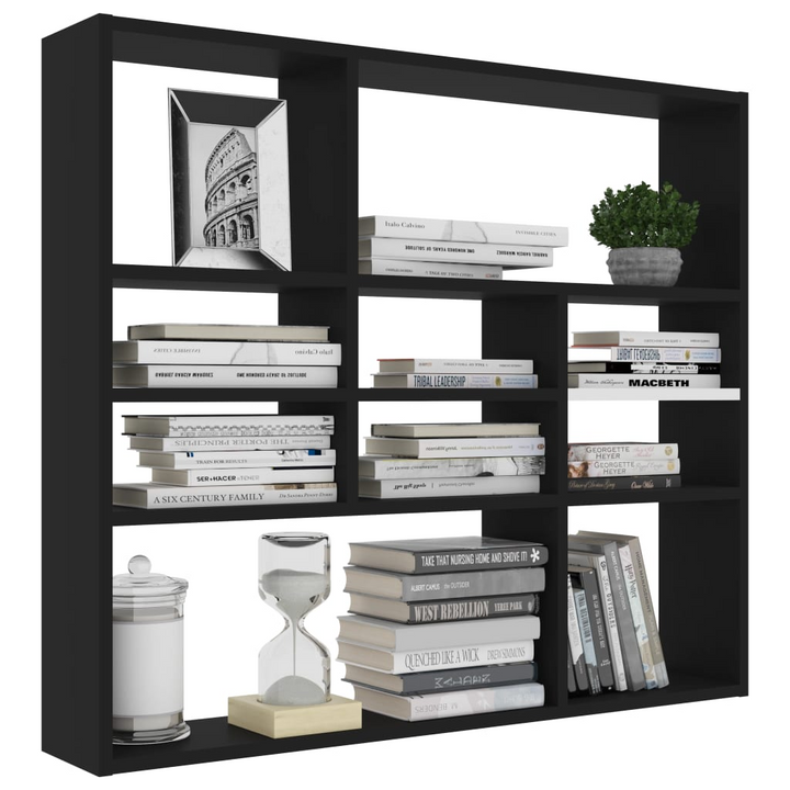 Wall Shelf 90x16x78 cm Black Engineered Wood – Stylish & Durable Display Solution - Premium  from Home Treasures - Just £45.99! Shop now at Home Treasures