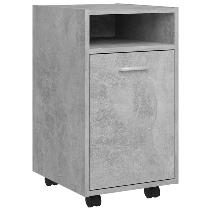 Modern Concrete Grey Side Cabinet with Wheels - Versatile & Stylish Storage Solution - Premium  from Home Treasures - Just £34.99! Shop now at Home Treasures