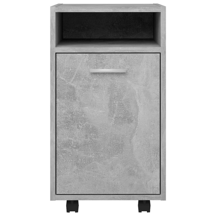 Modern Concrete Grey Side Cabinet with Wheels - Versatile & Stylish Storage Solution - Premium  from Home Treasures - Just £34.99! Shop now at Home Treasures