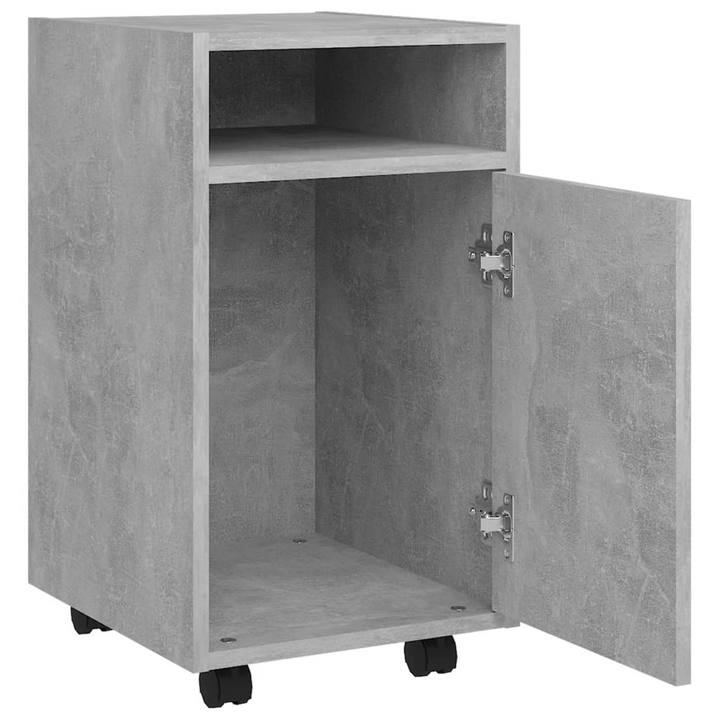 Modern Concrete Grey Side Cabinet with Wheels - Versatile & Stylish Storage Solution - Premium  from Home Treasures - Just £34.99! Shop now at Home Treasures