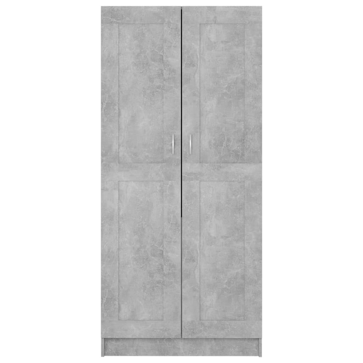 Sleek Concrete Grey Two Door Wardrobe - Modern Storage Solution (82.5 x 51.5 x 180cm) - Premium  from Home Treasures - Just £143.99! Shop now at Home Treasures