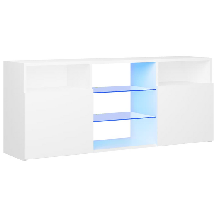 Modern TV Cabinet with RGB LED Lights (White) - 120 x 30 x 50 cm | Elegant Entertainment Center - Premium  from Home Treasures - Just £90.99! Shop now at Home Treasures