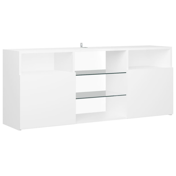 Modern TV Cabinet with RGB LED Lights (White) - 120 x 30 x 50 cm | Elegant Entertainment Center - Premium  from Home Treasures - Just £90.99! Shop now at Home Treasures