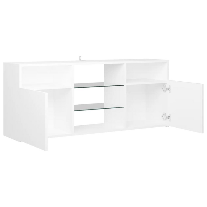 Modern TV Cabinet with RGB LED Lights (White) - 120 x 30 x 50 cm | Elegant Entertainment Center - Premium  from Home Treasures - Just £90.99! Shop now at Home Treasures